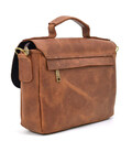 Чоловіча сумка-портфель на плече з ручкою TARWA RB-6008-3md коньячна фото, картинка, изображение