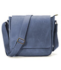 Чоловіча сумка шкіряна через плече RK-0002-3md TARWA синя фото, картинка, изображение