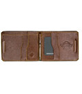 Шкіряний затискач для грошей чоловічий 150623 теракот фото, картинка, изображение