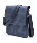 Чоловіча сумка через плече RK-0022-4lx TARWA на 2 відділення шкіра синя фото, картинка, изображение