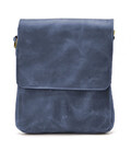 Чоловіча сумка через плече RK-0022-4lx TARWA на 2 відділення шкіра синя фото, картинка, изображение