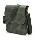 Чоловіча сумка через плече RE-0022-4lx TARWA на 2 відділення шкіра зелена фото, картинка, изображение