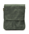 Чоловіча сумка через плече RE-0022-4lx TARWA на 2 відділення шкіра зелена фото, картинка, изображение