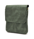 Чоловіча сумка через плече RE-0022-4lx TARWA на 2 відділення шкіра зелена фото, картинка, изображение