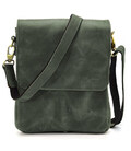 Чоловіча сумка через плече RE-0022-4lx TARWA на 2 відділення шкіра зелена фото, картинка, изображение
