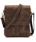 Чоловіча сумка через плече RC-0022-4lx TARWA на 2 відділення шкіра коричнева фото, картинка, изображение