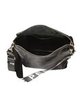 Сумка жіноча через плече із стильним ремінцем 746410 Grande Pelle чорна картинка, зображення, фото