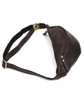 Шкіряна сумка на пояс бананка LIMARY Lim-035RC коричнева картинка, зображення, фото