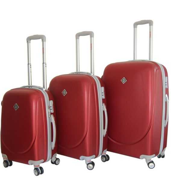 Набор Чемоданов Bonro Smile Double Wheels бордовый фото, картинка, изображение