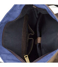 Рол-ап рюкзак зі шкіри та синій канвас TARWA RKc-5191-3md фото, картинка, изображение