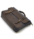 Чоловічий портфель з канвас та кінської шкіри TARWA RGc-3920-3md сіра фото, картинка, изображение