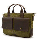 Чоловіча сумка з канвас та кінської шкіри TARWA RHc-3990-3md хаккі фото, картинка, изображение