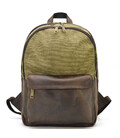 Чоловічий рюкзак шкіра та канвас хаккі для ноутбука TARWA RHc-7273-3md картинка, зображення, фото