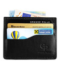 Кардхолдер Grande Pelle 305610 100х80мм чорна глянцева шкіра фото, картинка, изображение