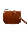 Шкіряна сумка кросбоді жіноча Time Resistance 5218401 - Moonfleet - коньячна фото, картинка, изображение