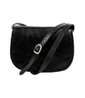 Шкіряна сумка кросбоді жіноча Time Resistance 5233201- Moonfleet - чорна фото, картинка, изображение