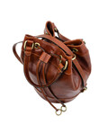 Шкіряна сумка-відро для жінок - Light In August - Коньячно-коричневий матовий колір - Time Resistance 5215201 картинка, зображен
