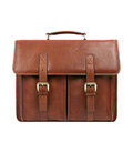 Шкіряний портфель італійський чоловічий - The Time Machine - коньячний Time Resitance 5231001 фото, картинка, изображение