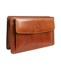 Шкіряний гаманець-клатч - Decameron - Коньячно-коричневий колір - Time Resistance 5225501 фото, картинка, изображение