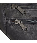 Поясна шкіряна сумка чорна Hill Burry HB3108A фото, картинка, изображение