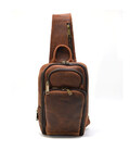 Шкіряний рюкзак слінг на одне плече TARWA RY-0910-4lx коньячний колір картинка, зображення, фото