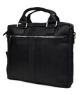 Чоловіча шкіряна сумка А4 чорна для макбука 13" з ручками TARWA RA-7427-4sa фото, картинка, изображение