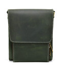 Шкіряна сумка через плече чоловіча RE-3027-3md від TARWA зелена фото, картинка, изображение