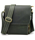 Шкіряна сумка через плече чоловіча RE-3027-3md від TARWA зелена фото, картинка, изображение