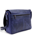 Чоловіча шкіряна сумка через плече із клапаном TARWA RK-1047-3md синя фото, картинка, изображение