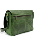 Чоловіча шкіряна сумка через плече із клапаном TARWA RE-1047-3md зелена фото, картинка, изображение