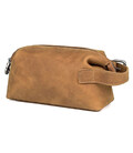Шкіряний несесер, косметичка, органайзер коричневий John McDee C014B картинка, зображення, фото