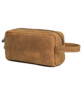 Шкіряний несесер, косметичка, органайзер коричневий John McDee C013B картинка, зображення, фото