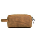 Шкіряний несесер, косметичка, органайзер коричневий John McDee C013B картинка, зображення, фото
