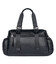 Шкіряна дорожня спортивна сумка через плече чорна John McDee 7420A - картинка, зображення, фото дорожньої сумки