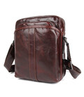 Чоловічі шкіряні сумки месенджер на плече коричнева John McDee 1054X фото, картинка, изображение