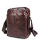 Чоловічі шкіряні сумки месенджер на плече коричнева John McDee 1054X фото, картинка, изображение