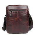 Чоловічі шкіряні сумки месенджер на плече коричнева John McDee 1054X фото, картинка, изображение