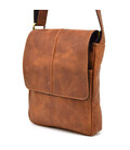 Чоловіча шкіряна сумка через плече RB-1301-3md TARWA з клапаном руда фото, картинка, изображение
