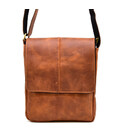 Чоловіча шкіряна сумка через плече RB-1301-3md TARWA з клапаном руда фото, картинка, изображение