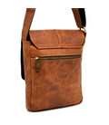 Чоловіча шкіряна сумка через плече RB-1301-3md TARWA з клапаном руда фото, картинка, изображение