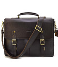 Діловий чоловічий портфель з натуральної шкіри RDС-3960-4lx TARWA темно-коричневий фото, картинка, изображение