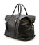 Велика дорожня сумка FA-8310-4lx з натуральної шкіри флотар, чорна фото, картинка, изображение