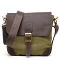 Мессенджер через плече мікс шкіри і тканини канваc RHc-1309-4lx TARWA фото, картинка, изображение