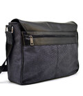 Чоловіча сумка через плече мікс шкіри і холщевой тканини канвас TARWA GG-1047-3md фото, картинка, изображение