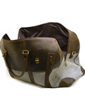 Дорожня сумка-баул зі шкіри Crazy Horse і тканини Canvas RGj-1633-4lx TARWA картинка, зображення, фото