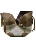 Дорожня сумка-баул зі шкіри Crazy Horse і тканини Canvas RGj-1633-4lx TARWA картинка, зображення, фото