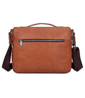 Шкіряна сумка-планешт месенджер 1019BA John McDee світло-коричнева картинка, зображення, фото