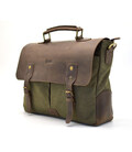 Чоловіча сумка-портфель шкіра + канвас RCH-3960-4lx від українського бренду TARWA фото, картинка, изображение