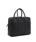 Шкіряна сумка для ноутбука, колір чорний, John McDee, 7348A на два відділення фото, картинка, изображение