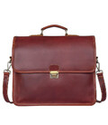 Чоловічий портфель зі шкіри з бордовим відтінком John McDee 7375X картинка, зображення, фото